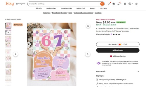 Sample Etsy product 1
