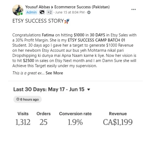 Student sales result 7
